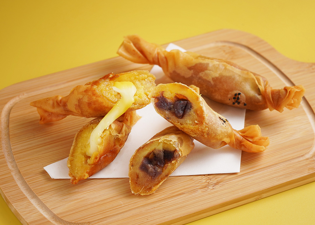 焼き芋のびーるチーズとあんバター